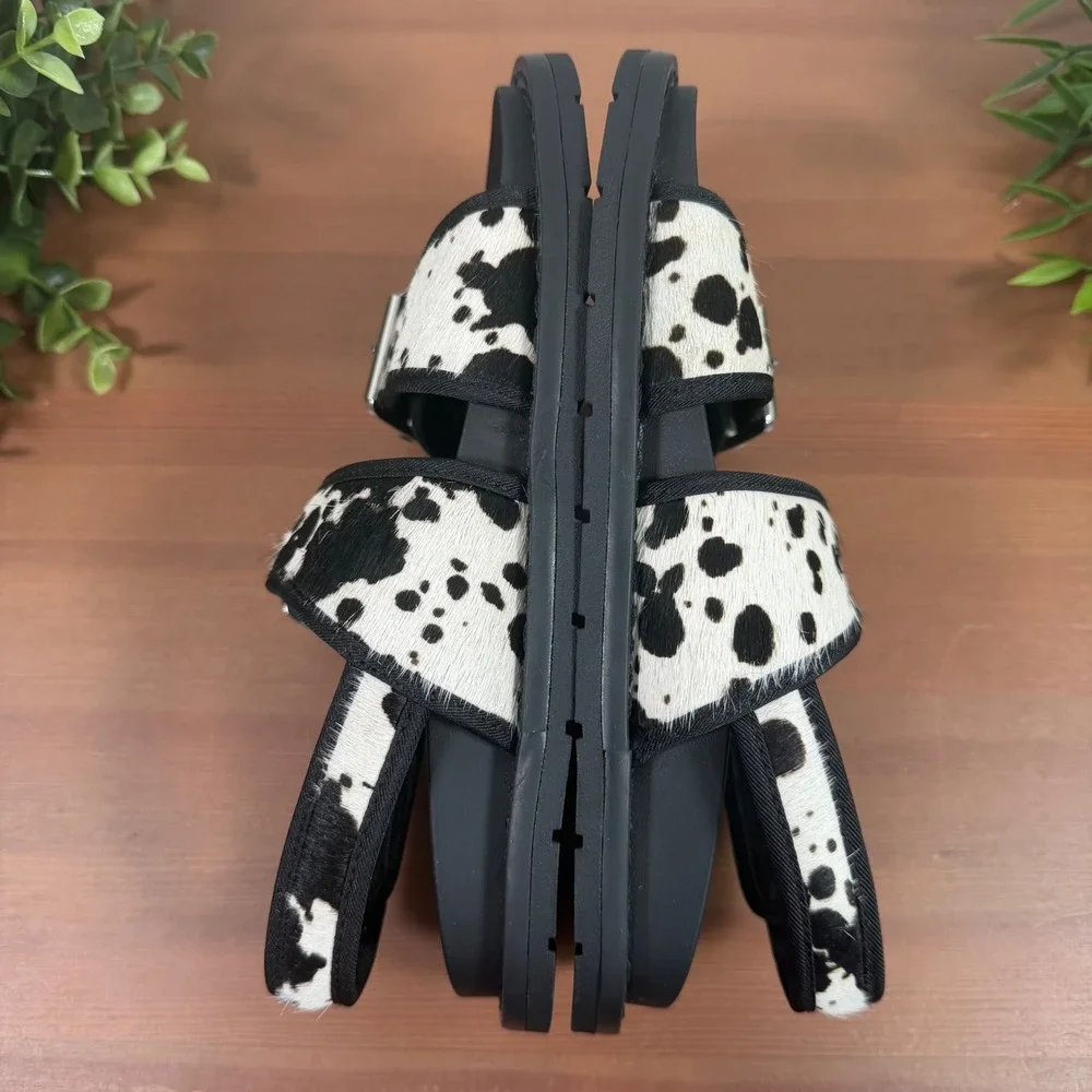 Zara Kids Animal Print Double Buckle Sandals Size 31